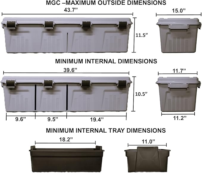 MTM MGC - The Mule Mobile Gear Crate, Water-Resistant, Stackable, Holds 75lbs of Gear, USA Made, Army Green
