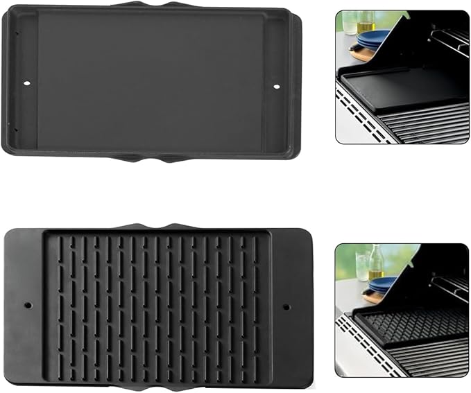 Shengyongh CC7598 (1-Pack) cast Iron Griddle for Weber Spirit E/S-310, E/S-315, E/S-320, E/S-330, Spirit ii E/S-310, Spirit 2 E/S-310