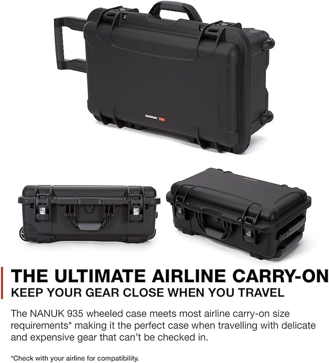 NANUK Wheeled Series 935 Lightweight NK-7 Resin Waterproof Protective Case