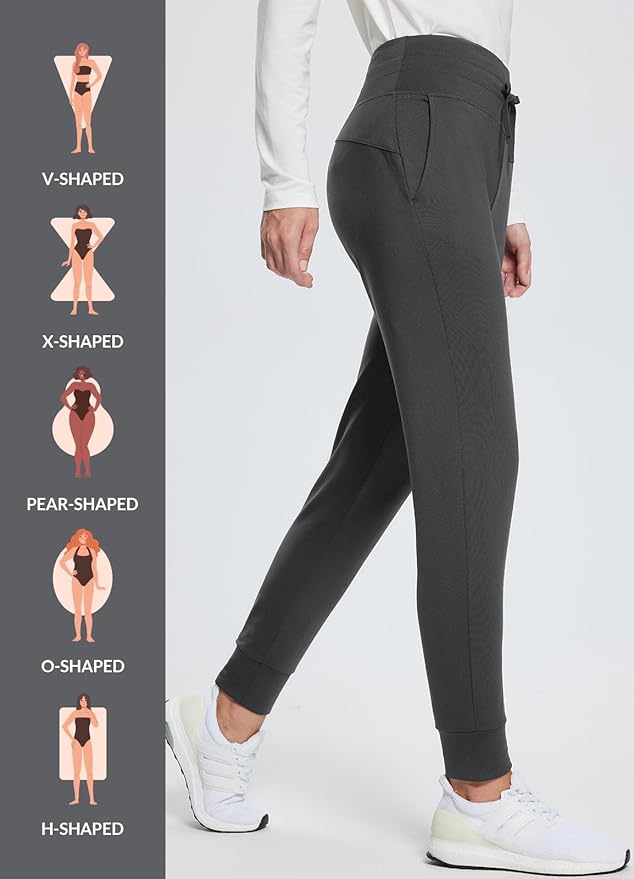 baleaf Women's Fleece Lined Pants Water-Resistant Sweatpants Winter Thermal Ski Hiking Running Joggers