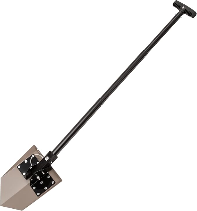 DMOS Delta Shovel - Collapsible Heavy-Duty Steel Folding Shovel for Camping, Overlanding, Survival, Military, Hunting, & Off-Road Use - Flat Dark Earth - Regular