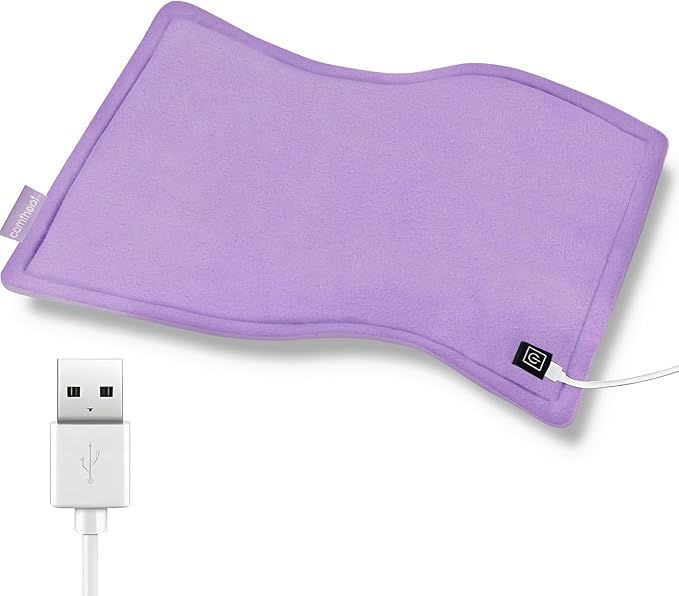 USB Plug-in Heating Pad, 5V Travel Heated Pads, FSA HSA Eligible 3 Heat Settings & Auto Shut Off, USB Powered Small Heating Pad for Pain Relief, 16"x 12", Non-Chargeable