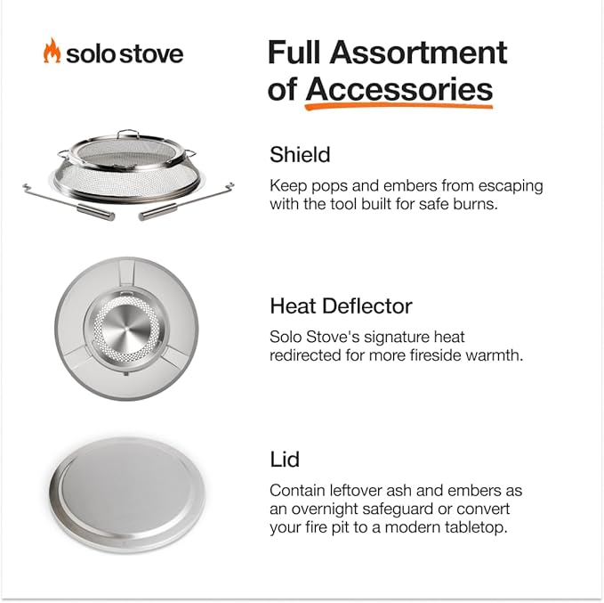 Solo Stove Bonfire 2.0 with Stand, 19.5 Inch Smokeless Fire Pit with Removable Ash Pan - Portable Outdoor Fire Pit - Stainless Steel Wood Burning Fireplace, Ideal for 4-6 People, 21.75 lbs, Cascade
