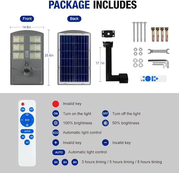 5000W Solar Street Lights Outdoor,Solar Security Flood Lights 42000lumens 6500K Dusk to Dawn with Motion Sensor IP66 Waterproof for Parking Lot,Stadium,Garden,Yard,Basketball Court,Barn