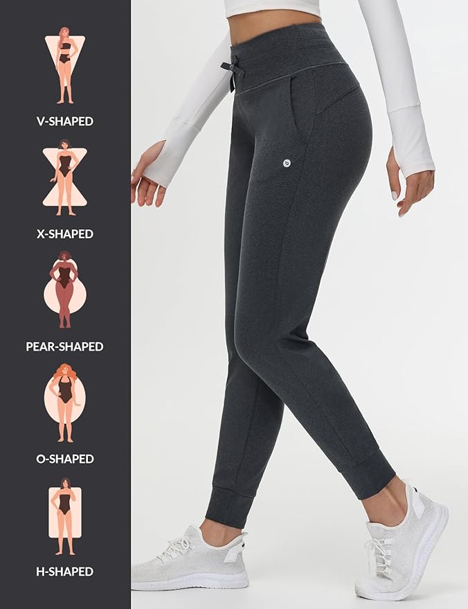 baleaf Women's Fleece Lined Pants Water-Resistant Sweatpants Winter Thermal Ski Hiking Running Joggers