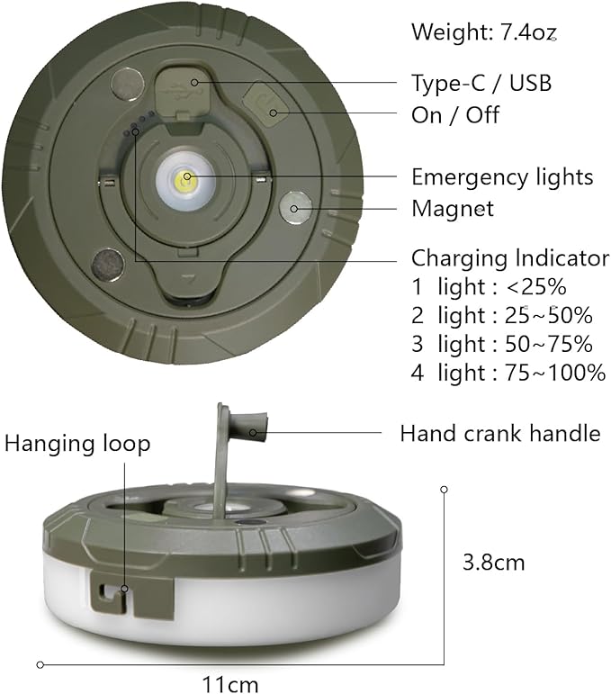 Camping Lights String,Outdoor String Lights with 5 Lighting Modes,Quick 30s Recovery,Durable and Waterproof,USB Charging-Portable Camping Lights for Camping,Yard,and Hiking(2PACK)