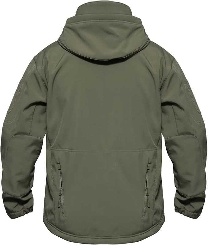 MAGCOMSEN Men's Tactical Jacket 7 Pockets Performance Fleece Lined Water Resistant Ski Snow Soft Shell Winter Coats