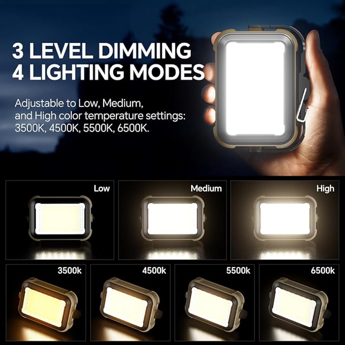 LED Camping Lantern Rechargeable,Solar Lanterns,Portable Camping Lights 3 Light Modes, Waterproof Camping Essentials for Power Outages, Emergency, Tent, Outdoor