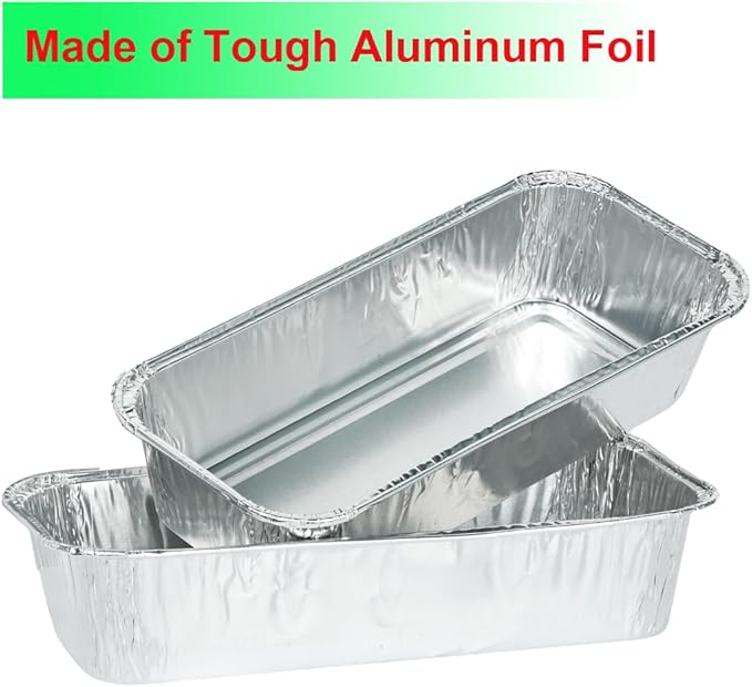 Drip Pans Compatible with Charbroil Grills 9328812P06 Foil Liner 30-Pack l Fits Char Broil Grease Tray G416-0015-W1, Disposable Aluminum Foil 7.6" L x3.4 W x1.7 D