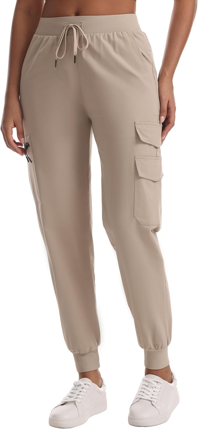 Quick Dry Women's Cargo Pants with Pockets Lightweight Hiking Joggers for Workout Athletic Casual Outdoor Camping