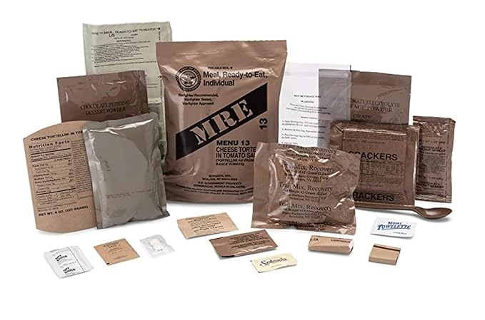 Wornick MRE Meals Ready to Eat, Emergency Food Supply, Survival Camping Outdoor 12 Pack Inspection 2024, 2025 or Better (4 Meals (Random), 4, Count)