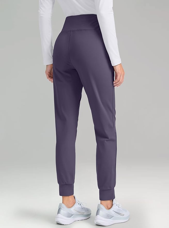 G Gradual Women's Fleece Lined Joggers High Waisted Water Resistant Thermal Hiking Pants Cold Weather Sweatpants with Pockets