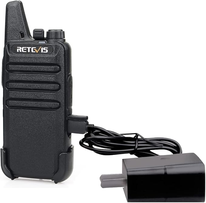 Retevis RT22 2 Way Radios Walkie Talkies,Rechargeable Long Range Two Way Radio, USB VOX Small Emergency 2 Pin Earpiece Headset,for School Retail Church Restaurant (Packed in Pairs with 5 Boxes)