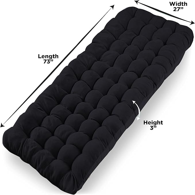 Zone Tech Camping Cot Mattress Pad Premium Quality Outdoor Comfortable Thicker Cotton Sleeping Cot Lightweight Waterproof Bottom Pad Mattress for Adult, Kid