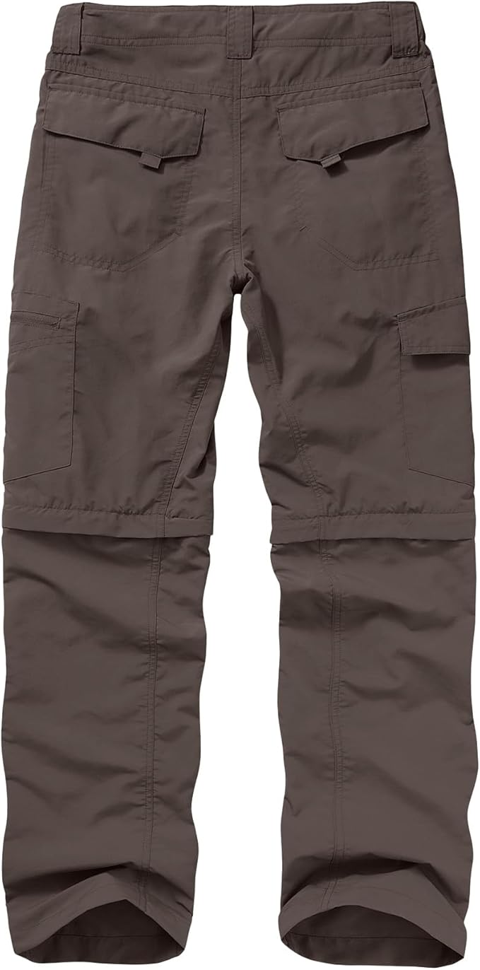 Mens Hiking Pants Convertible Lightweight Quick Dry Zip Off Fishing Safari Camping Travel boy Scout Pants