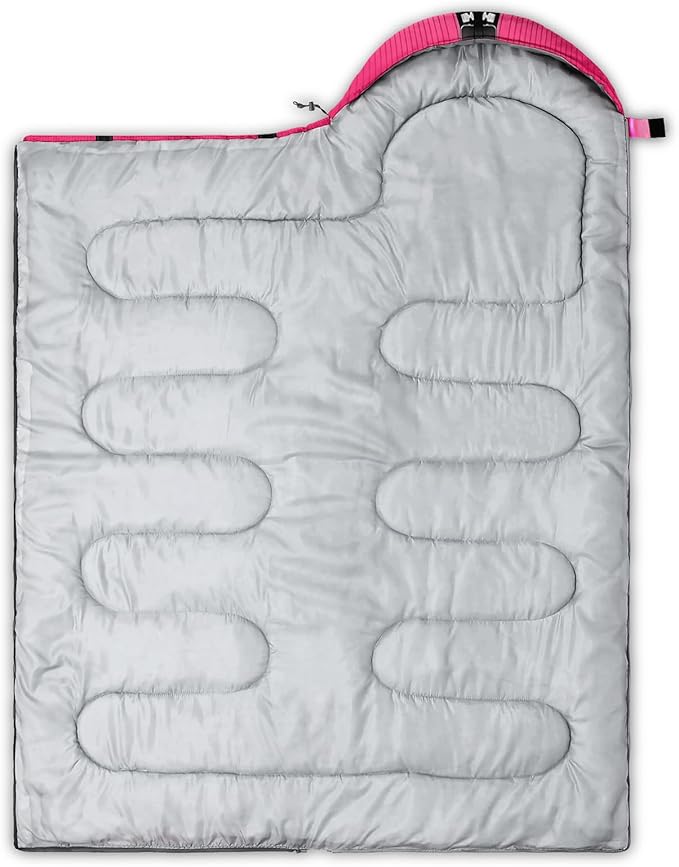 AILONEN Pink Lovely Rabbit Sleeping Bag for Girls Kids Adults,Warm and Cool Weather,Lightweight,Waterproof Backpacking,Cartoon Flowers Printed Bunny Sleeping Bag for Camping