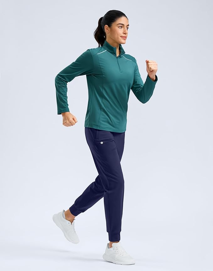 G Gradual Women's Fleece Lined Joggers Water Resistant Hiking Pants High Waisted Winter Thermal Sweatpants 3 Zipper Pockets
