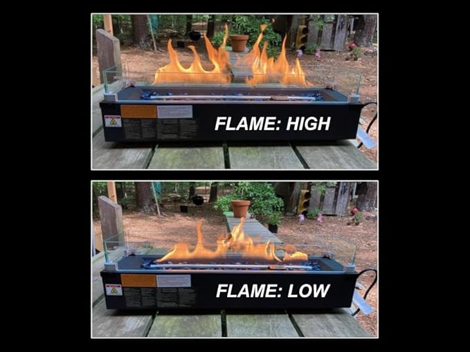 Ciays 28 Inch Table Top Propane Fire Pit, 50,000 BTU Tabletop Firepit with Glass Wind Guard & Glass Beads, Nylon Cover, Portable Outdoor Portable Fireplace for Patio and Camping