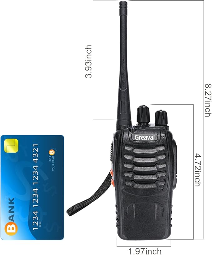 Walkie Talkies 10 Pack Rechargeable Two-Way Radios with Earpiece 16 Channel Walkie Talkie for Adults, Li-ion Battery and Charger Included, Long Range Two Way Radio (Pack of 10)