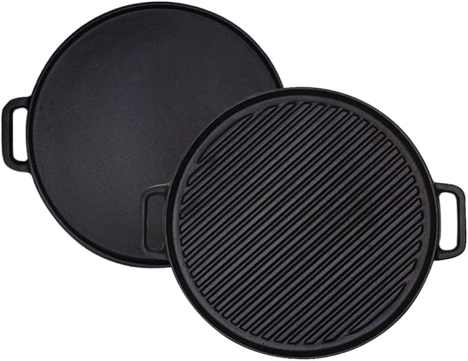 Reversible 12-Inch Double Handled Cast Iron Stovetop Grill/Griddle