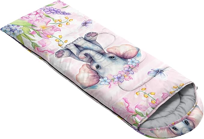 AILONEN Outer Space Astronaut Camping Sleeping Bags,Lightweight & Waterproof,3 Season Warm & Cool Weather,Cartoon Sleeping Bags for Kids,Boys Girls Travelling,Outdoors