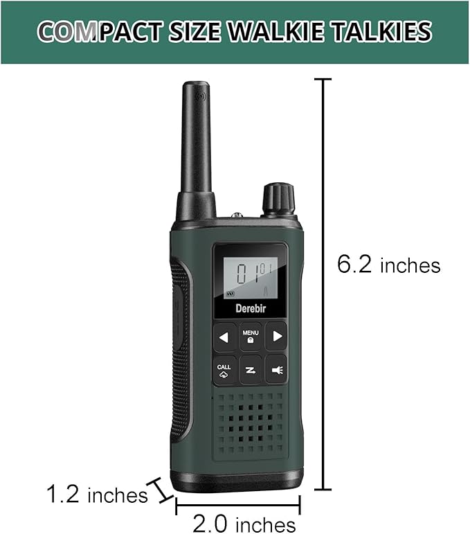 Walkie Talkies Long Range for Adults-2 Pack Rechargeable Walkie Talkies 22 FRS Channels 2-Way Radios with NOAA Weather Alert,VOX,Flashlight and 1500mAh Li-ion Battery for Family Camping Hiking
