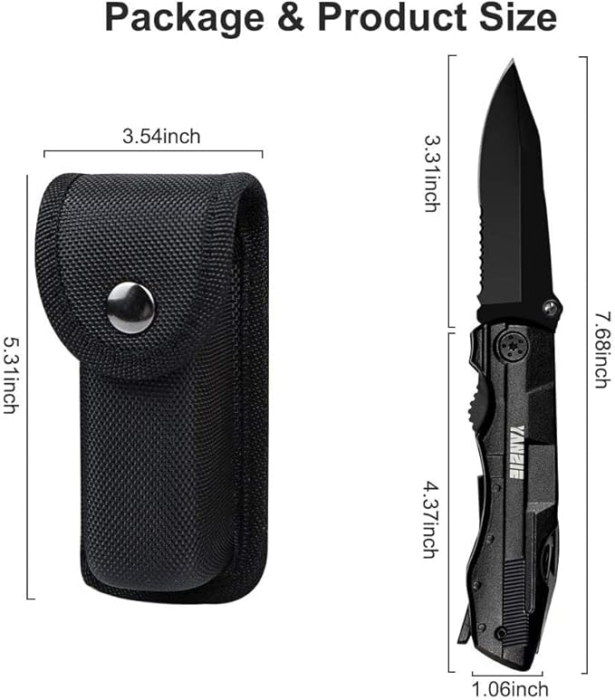 Gift for Dad/Men/Kids, Multitool Pocket Knife with Switch Blades, Can Opener, Wire Cutter, Plier Screwdrivers, Fishing Knife for Camping Hunting