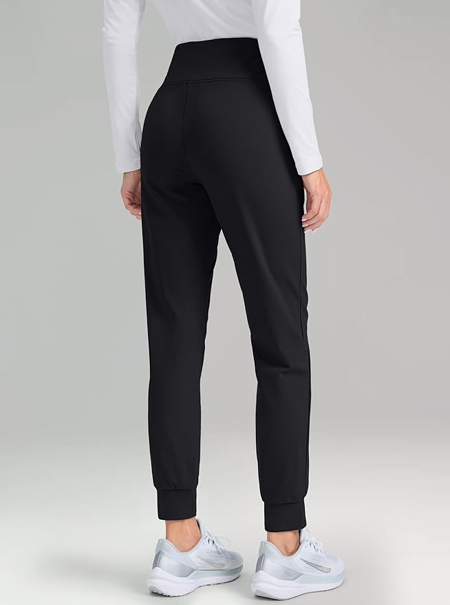 G Gradual Women's Fleece Lined Joggers High Waisted Water Resistant Thermal Hiking Pants Cold Weather Sweatpants with Pockets