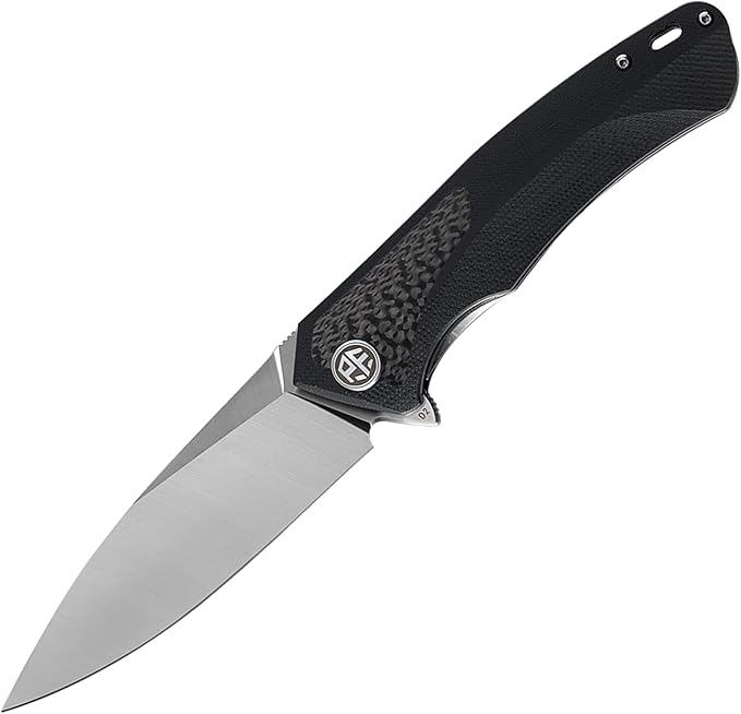 Petrified fish PF838CS 3.74" D2 steel flipper folding knives outdoor pocket knife G10+Carbon fiber handle camping hunting EDC tool
