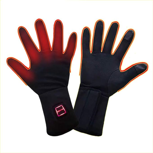 Rechargeable Battery Electric Heated Gloves for Arthritis Hands, Ultrathin Hand Warmer Motorcycle or Bicycle Riding Skiing Fishing Gloves Screen Touchable