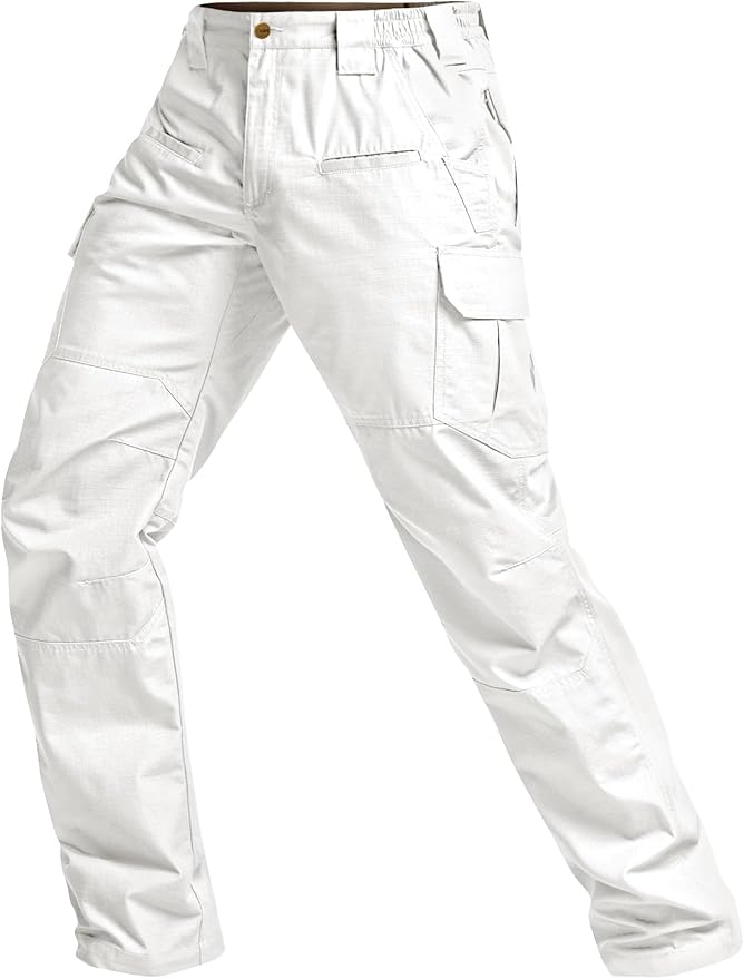 CQR Men's Tactical Pants, Water Resistant Ripstop Cargo Pants, Lightweight EDC Work Hiking Pants, Outdoor Apparel