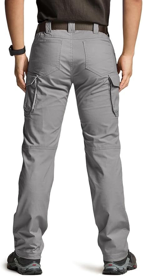 CQR Women's Flex Stretch Tactical Pants, Water Resistant Ripstop Cargo Work Pants with Pockets for Outdoor & Hiking