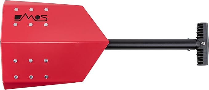 DMOS Delta Shovel - Collapsible Heavy-Duty Steel Folding Shovel for Camping, Overlanding, Survival, Military, Hunting, & Off-Road Use - Racing Red - Regular