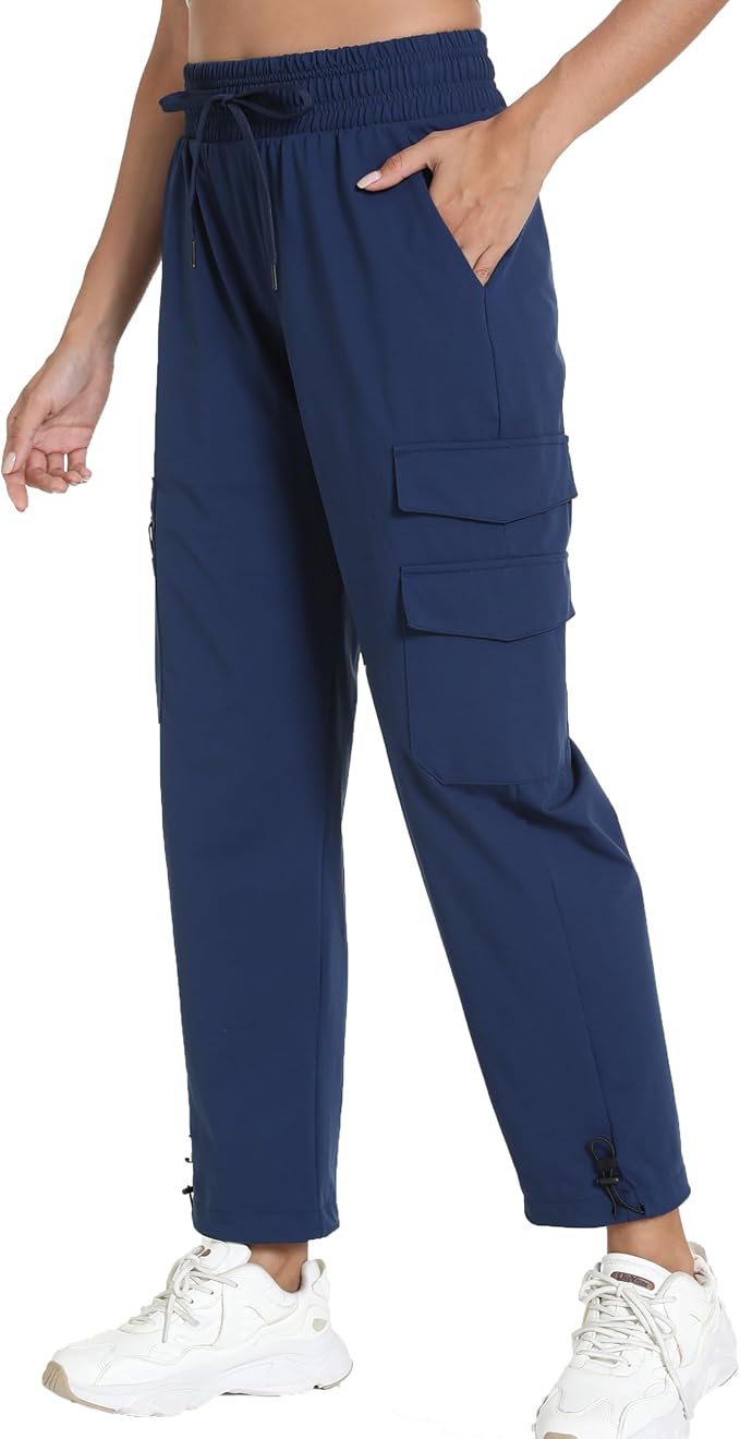 Quick Dry Women's Cargo Pants with Pockets Lightweight Hiking Joggers for Workout Athletic Casual Outdoor Camping
