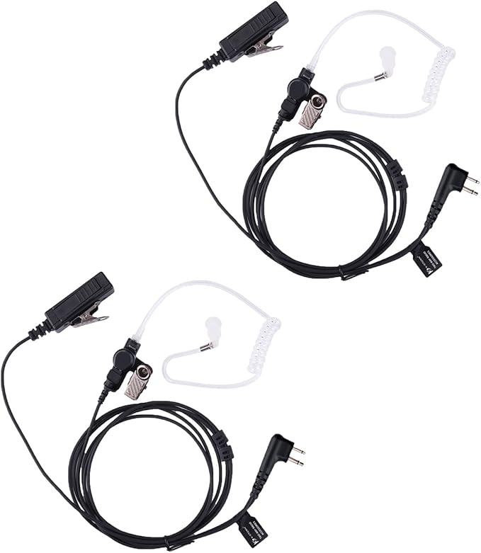 Covert Acoustic Tube Walkie Talkie Earpiece Surveillance Headset with Mic Compatible with CP200d Motorola Two Way Radio