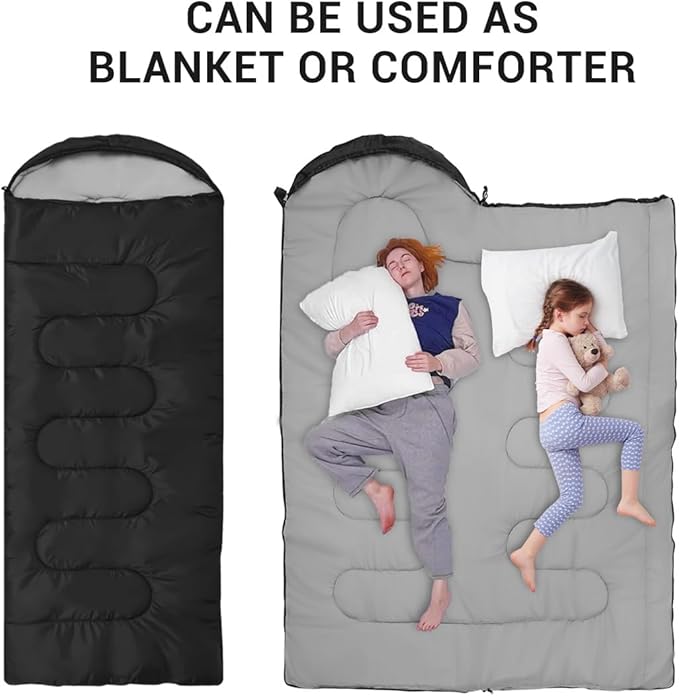 Adult Single Sleeping Bag Gray Heated 5 Heating Zones 3 Adjustable Heating for Cold Weather with Compression Bag