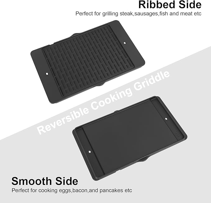7566 Griddle for Weber Genesis 300 Series, Cast Iron Grill Plate for Weber Genesis E-310 E-320 E-330 S-310 S-320 S-330 EP-310 EP-320 EP-330 CEP-310