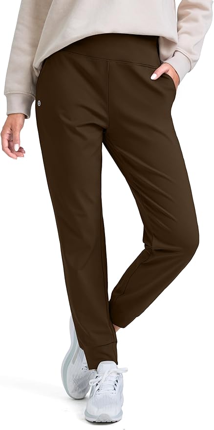 G Gradual Women's Fleece Lined Joggers High Waisted Water Resistant Thermal Hiking Pants Cold Weather Sweatpants with Pockets