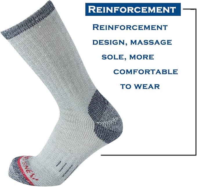 Merino Wool Men Crew Socks Warm Socks Athletic Socks for Men, Suitable for Hiking,Trekking,Camping …