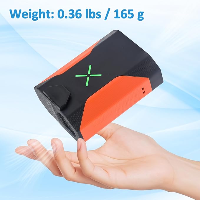 Mini Portable Waist Fan - 100 Speeds 36000RPM Strong Airflow 4500mAh Battery Powered Max 16H Cooling - Mini Waist Neck Handheld Fan for Outdoor Jobsite Camping Travel, Orange