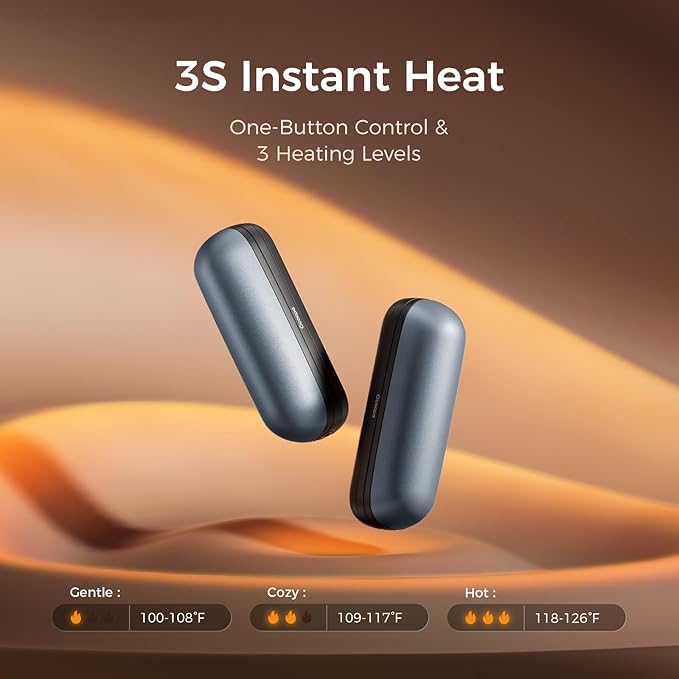 OCOOPA 2 in 1 Magnetic Rechargeable Hand Warmers, UT2s Mini Electric Handwarmers 2 Pack, Split USB-C, Reusable Portable Pocket Heater, Raynauds, Golf, Christmas, Tech Gifts for Women Men