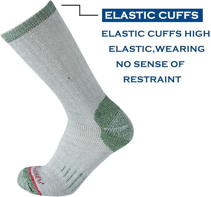 Merino Wool Men Crew Socks Warm Socks Athletic Socks for Men, Suitable for Hiking,Trekking,Camping …