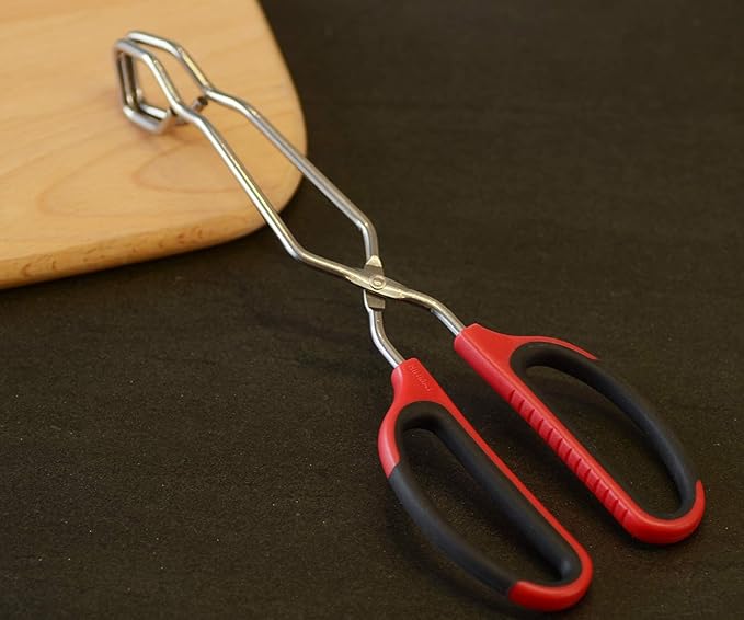 Stainless Steel Scissor Tongs 11-Inch Heavy Duty Grilling Tongs, Set of 2