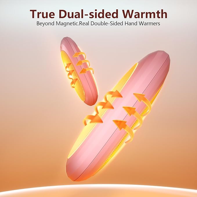 3-in-1 Electric Hand Warmers Rechargeable 2 Pack,14000mAh Portable Dual-Sided Handwarmer with Charging Case, 3 Levels Fast Heating Pocket Warmers,Gifts for Men,Women,Raynauds,Hunting Gear