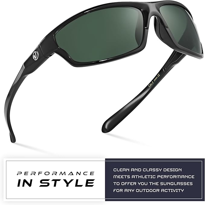 Nitrogen Polarized Wrap Around Sport Sunglasses for Men Women UV400 Driving Fishing Running Sun Glasses