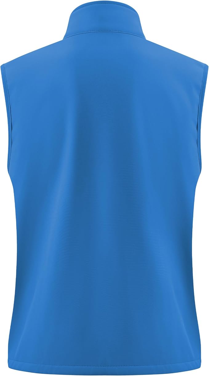 WULFUL Men's Windproof Lightweight Golf Vest Outerwear with Pockets, Softshell Sleeveless Jacket for Travel Hiking Running