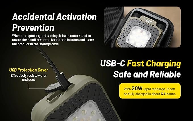 Nitecore NWL30 3000 Lumen USB-C Rechargeable Outdoor Lantern Work Light