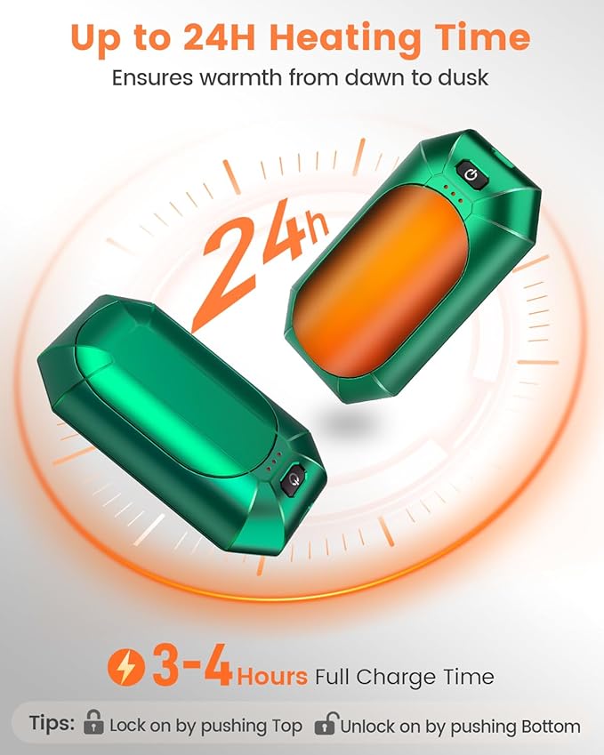 2 Pack AI Hand Warmer Rechargeable, Portable Electric Hand Warmers Reusable, USB Handwarmers, Outdoor/Indoor/Work/Studying/Camping/Hunting/Golf/Pain Relief/Game/Warm Gifts for Men Women Kids