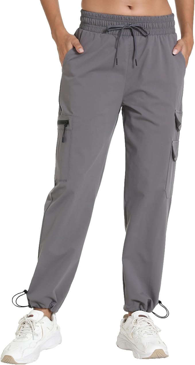 Quick Dry Women's Cargo Pants with Pockets Lightweight Hiking Joggers for Workout Athletic Casual Outdoor Camping