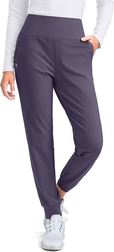 G Gradual Women's Fleece Lined Joggers High Waisted Water Resistant Thermal Hiking Pants Cold Weather Sweatpants with Pockets